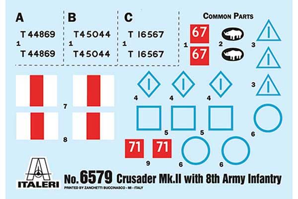 Crusader Mk. II с пехотой 8-й армии (ITALERI 6579) 1/35