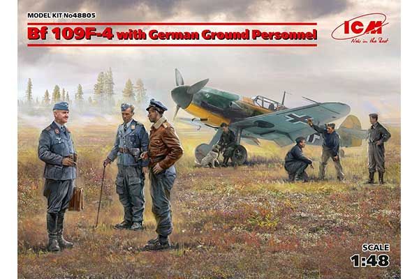 Bf 109F-4 с германским наземным персоналом (ICM 48805) 1/48