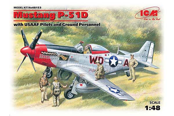 Mustang P-51D з пілотами і техніками США (ICM 48153) 1/48